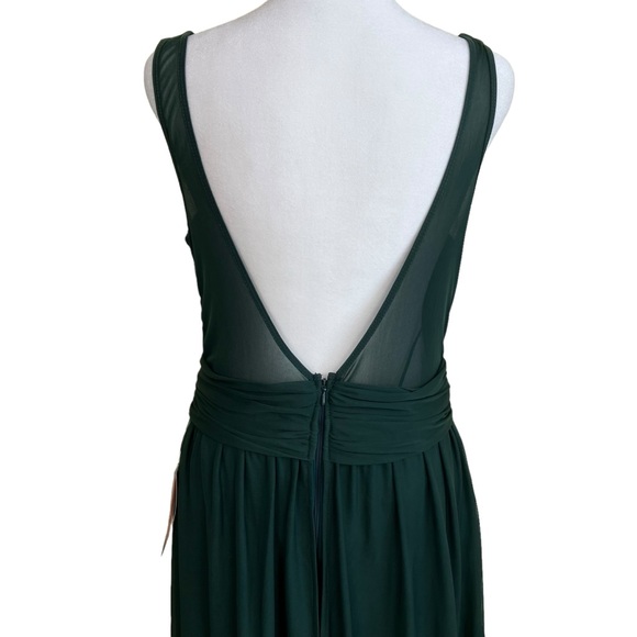 Birdy Grey Jan Emerald Green Floor Length Backless Bridesmaid Dress Sz M - Picture 7 of 14